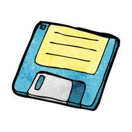 cartoon old computer disk N9