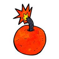 cartoon burning bomb N22