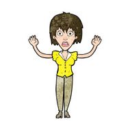 cartoon woman stressing out N19
