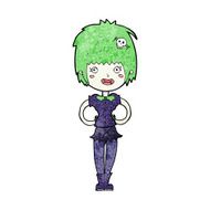 cartoon happy vampire girl N34