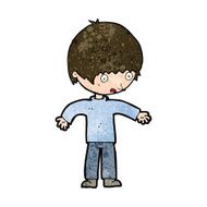cartoon confused boy N14