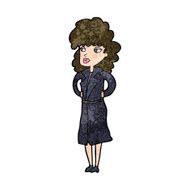 cartoon woman in trench coat N24