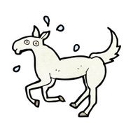 cartoon horse sweating N8