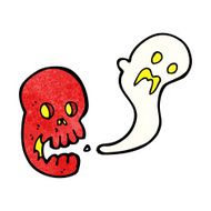 cartoon spooky skull N149