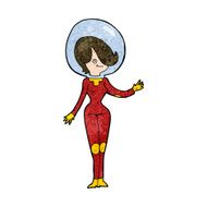 cartoon space woman N25