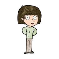 cartoon staring woman N36