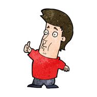 cartoon man giving thumbs up sign N20