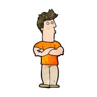 cartoon man with folded arms N29