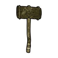 Cartoon Wooden Hammer N14