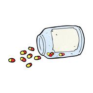 cartoon jar of pills N18