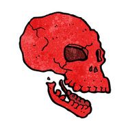 cartoon spooky skull N150