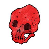 cartoon spooky skull N151