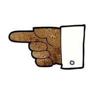 cartoon pointing hand N47