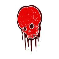 cartoon scary skull N25
