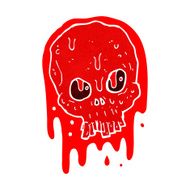 cartoon bloody skull N4