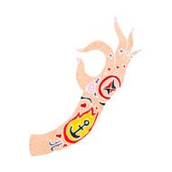 cartoon tattoo arm N11