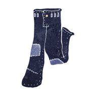 cartoon patched old jeans N22