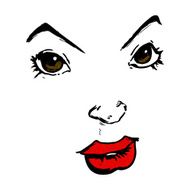 cartoon comic book face N9