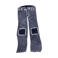 cartoon patched old jeans N23