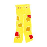 cartoon patched old jeans N24