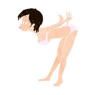 cartoon pin up girl in underwear N4