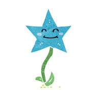 cartoon star flower N9