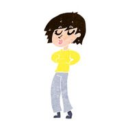 cartoon woman whistling N8