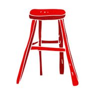 cartoon wooden stool N13
