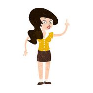 cartoon pretty woman with idea N62