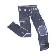 cartoon patched old jeans N25