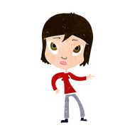 cartoon pointing woman N27