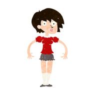 cartoon surprised woman N216