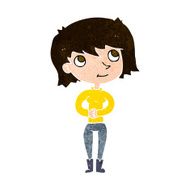 cartoon friendly woman N63