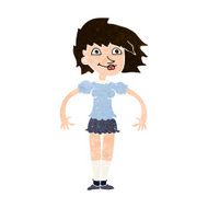 cartoon happy woman N244