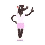 cartoon werewolf woman with idea N5