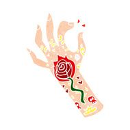 cartoon tattoo hand N5