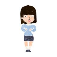 cartoon shocked woman N92