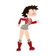 cartoon girl in leather jacket N10
