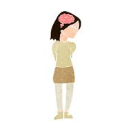cartoon brainy woman N9