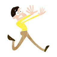 Cartoon Man Running Away N14