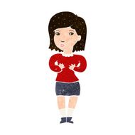 cartoon woman making excuses N17