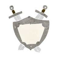 cartoon shield and swords N10