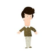 cartoon suspicious man N36