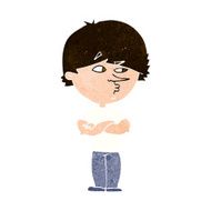 cartoon suspicious man N37