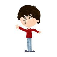 cartoon worried man reaching N18