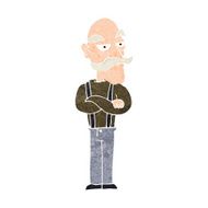 cartoon bored old man N17