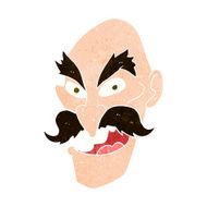 cartoon evil old man face N10