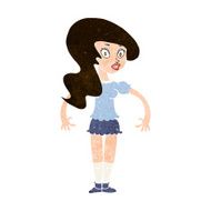 cartoon pretty woman N256