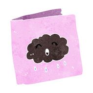 cartoon card with cloud pattern N9