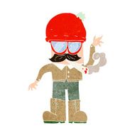 cartoon man smoking pot N10